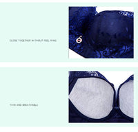 Thin Plump Girls Large Size Without Steel Ring Bra Lace Sexy Push Up Underwear Women's Anti-sagging Accessory Breast Push Up Bra