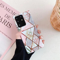 Stitching marble phone case