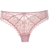 Patterned lace-up low-waist panties