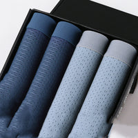 Men's ice silk hollow boxer briefs
