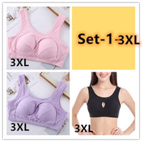 Cotton Anti-expansion Anti-Sag Gathering Adjustment Sports Bra