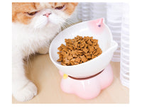 Ceramic cat bowl cats protect cervical vertebrae