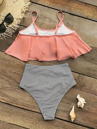 Women's Ruffled Conservative Split Swimsuit