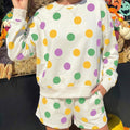 Multicolour Polka Dot Print Drop Sh