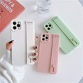Solid Color Wristband Phone Case Couple Soft Drop