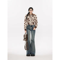 Retro Flared Jeans High Waist Slimming Super
