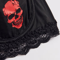 Women's Skull Print Contrast Color Fashion Bra