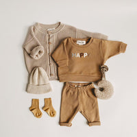 Boys' Casual Fashion Waffle Sweater Suit