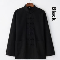 Cotton And Linen Top Chinese Style Clothing Retro Collar Buckle