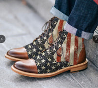 Flat Bottom Martin Boots British Style Retro Short Men's Boots