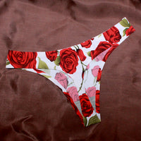 T-back Women's Ice Silk One-piece Seamless Printed Leopard Print T-shaped Panties T-back Briefs