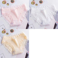 Cotton breathable thin lace briefs