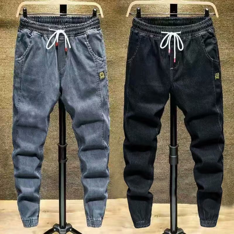 Men's All-matching Work Clothes Large Pocket Ankle-tied Casual Pants