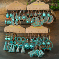 Vintage Earrings Women's Geometric Tassel Earrings Bohemia