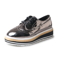 Bullock Carved Oxford Platform Shoes