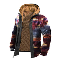 Men's Jacket Casual Hooded Fake Two Piece Plaid Jacket
