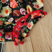Girl's Short Sleeve Strapless Solid Top