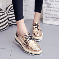 Bullock Carved Oxford Platform Shoes