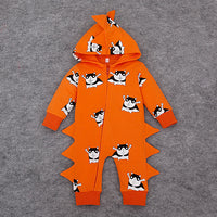 Hooded one-piece romper