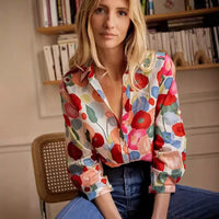 3D Digital Printing Long Sleeve Shirt Floral Top Gorgeous
