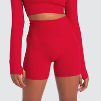 Seamless Sports Solid Color Tight Shorts
