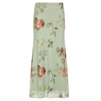 French Style Fresh And Chic Printed Slimming Bodycon Skirt
