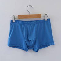 Men's Ice Silk Solid Color Boxer Shorts
