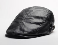 New Duck Tongue Hat Wholesale Korean Tide Of Men And Women PU Beret Hat Factory Direct