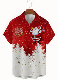 European And American Christmas Plus Size Men's 3D Shirt
