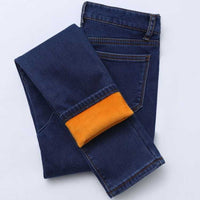 Women's thickened velvet jeans