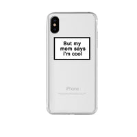 Compatible with Apple , Text transparent phone case