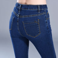 Spring new high waist elastic slim pencil pants
