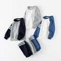 Boys' Patchwork Sleeve Bars Sweater