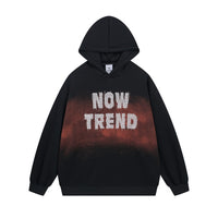 Inkjet Letters Embroidered Brushed Sweatshirt Heavy
