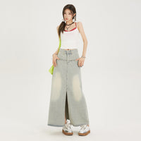 Fashionable High Waist Denim Skirt For Women