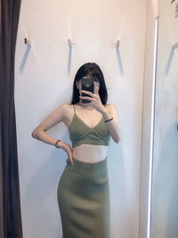 Sexy strap knit bra