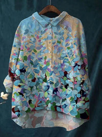 Long-sleeve 5-button Shirt With 3D Digital Animal Print