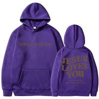 Brushed Hoody Back Letter Print Hooded Sweater