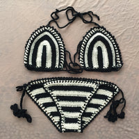 Quick sell explosion, Hand Crochet Bikini Set, sexy beach handmade woven cotton wrap swimsuit, swimsuit woman