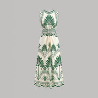 Womens Fashionable Printed Loose Beach Dress
