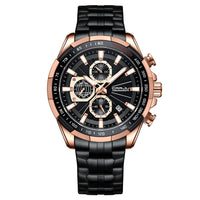 Men's Steel-band Multi-function Waterproof Watch