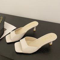 All-matching Stiletto Patent Leather High Heel Slippers