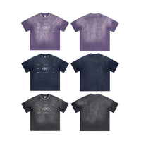 Retro Washed Round Neck Short Sleeve Men And Women