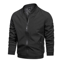 Casual Fashion Slim Men's Solid Color Stand Collar Coat
