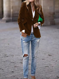 Women's Fashionable Elegant Solid Color Coat