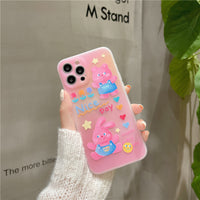Fashion Creative Love Flower Bear Rabbit Phone Case