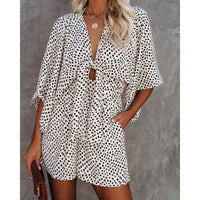 New Sexy V-Neck Wide Loose Jumpsuit For Women At Home And Holiday Style Jumpsuit