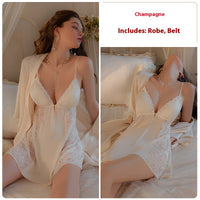 Sexy Pure Desire Sleepwear Lace Solid Color Strap Skirt