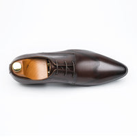 Formal Shoes Summer Pointed Brown Brooch Carved Male Wedding Shoes Lace-up Derby Shoes
