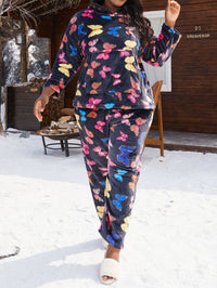 Large Size Pajamas European And American Printed Velvet Women